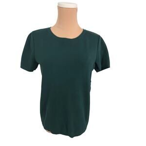 Ann Taylor Factory Green Button-side Sweater Medium Classic